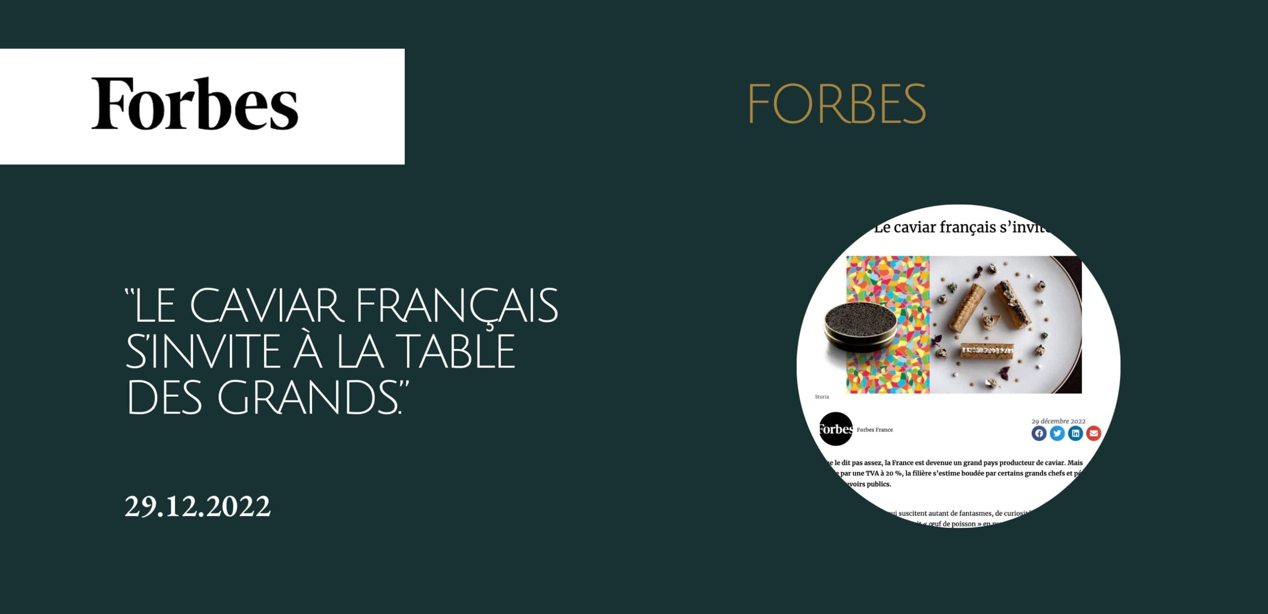 Le caviar français s'invite à la table des grands.