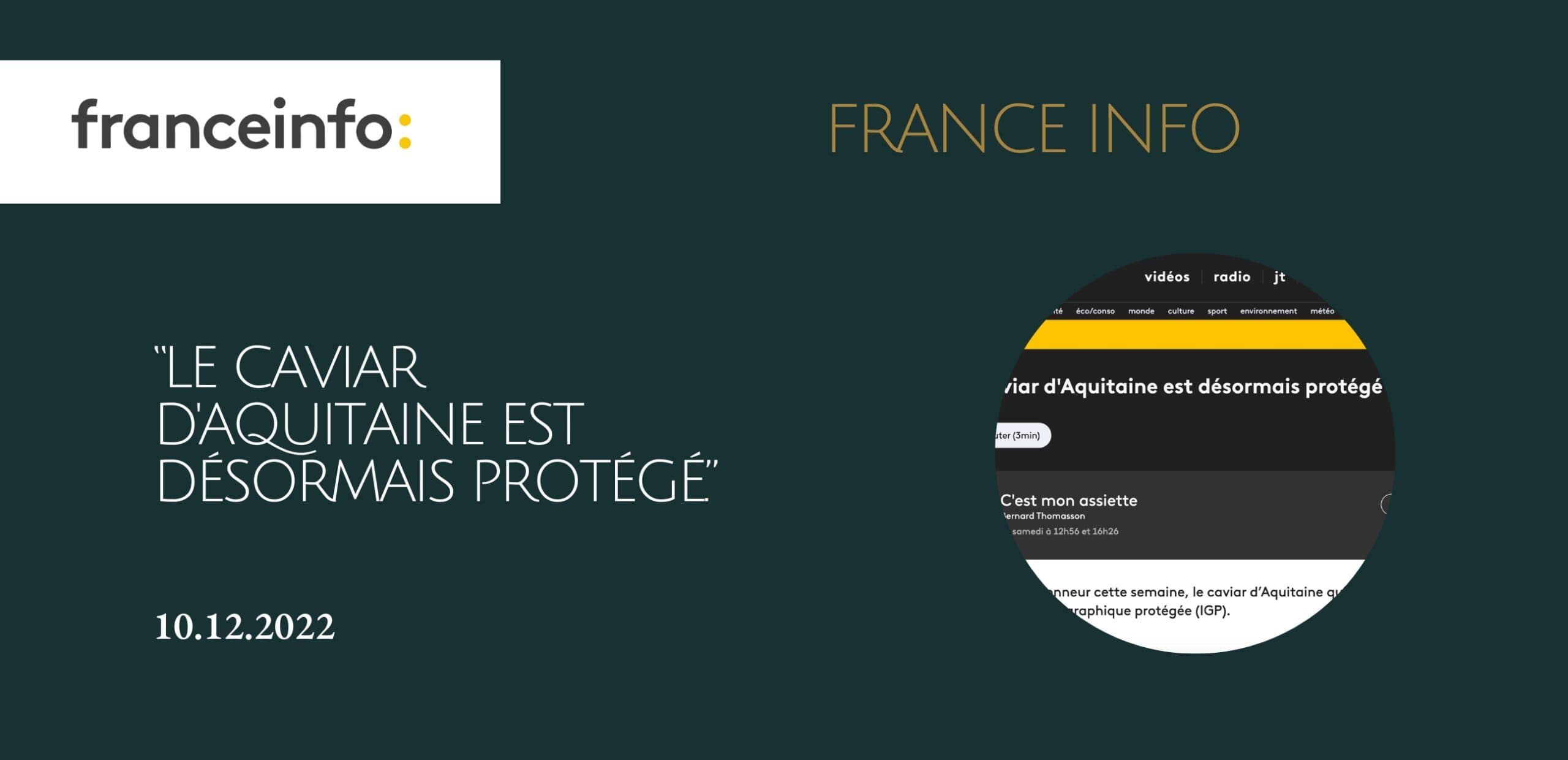 Le Caviar d'Aquitaine est désormais protégé.