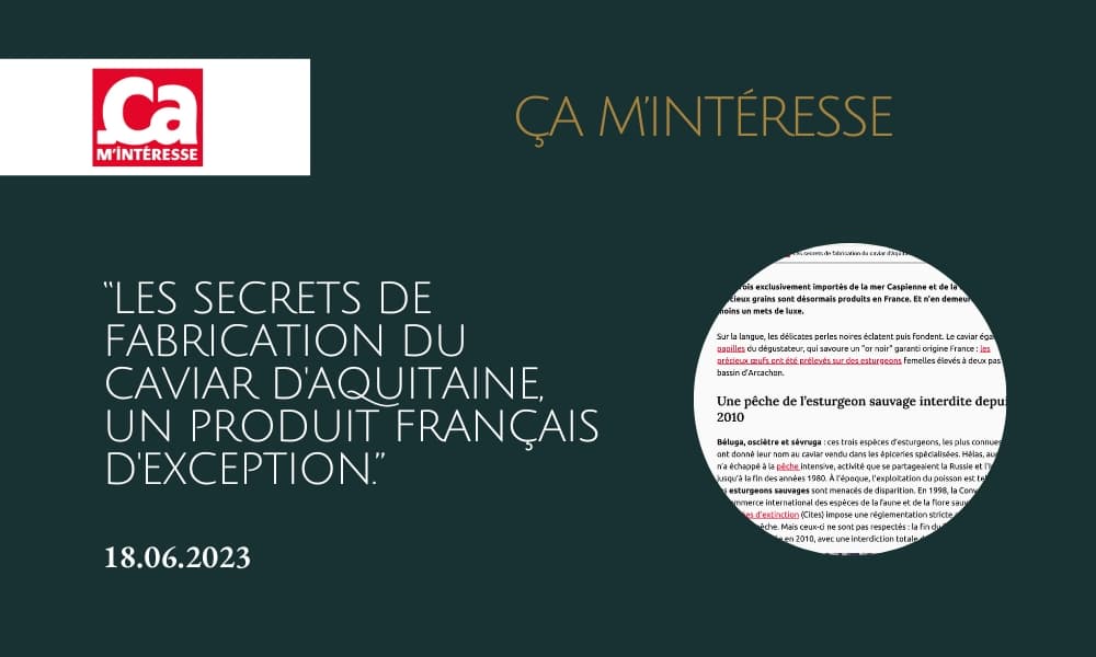 Les secrets de fabrication du caviar d'Aquitaine, un produit français d'exception.
