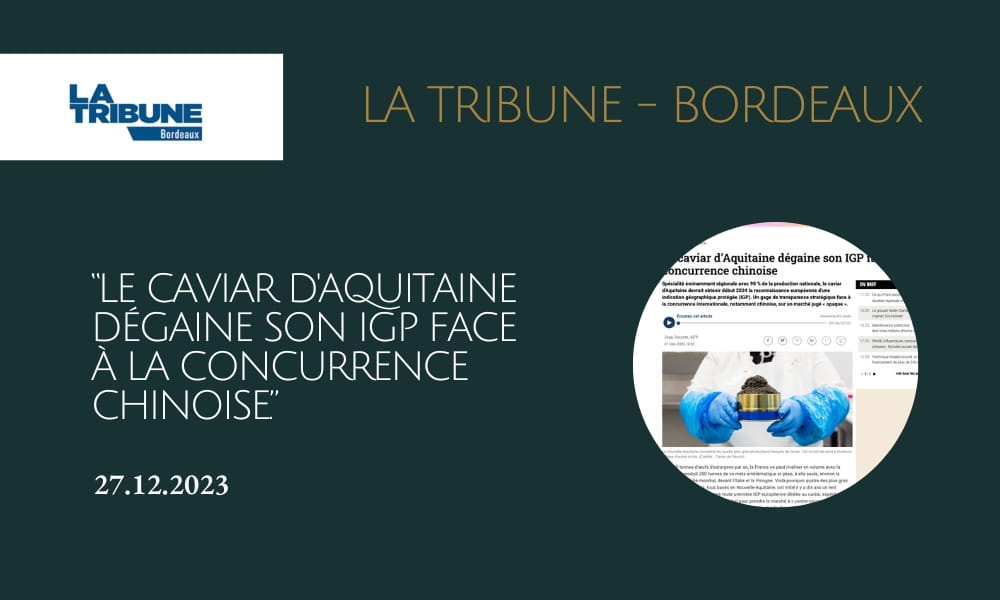 Le Caviar d'Aquitaine dégaine son IGP face à la concurrence chinoise.
