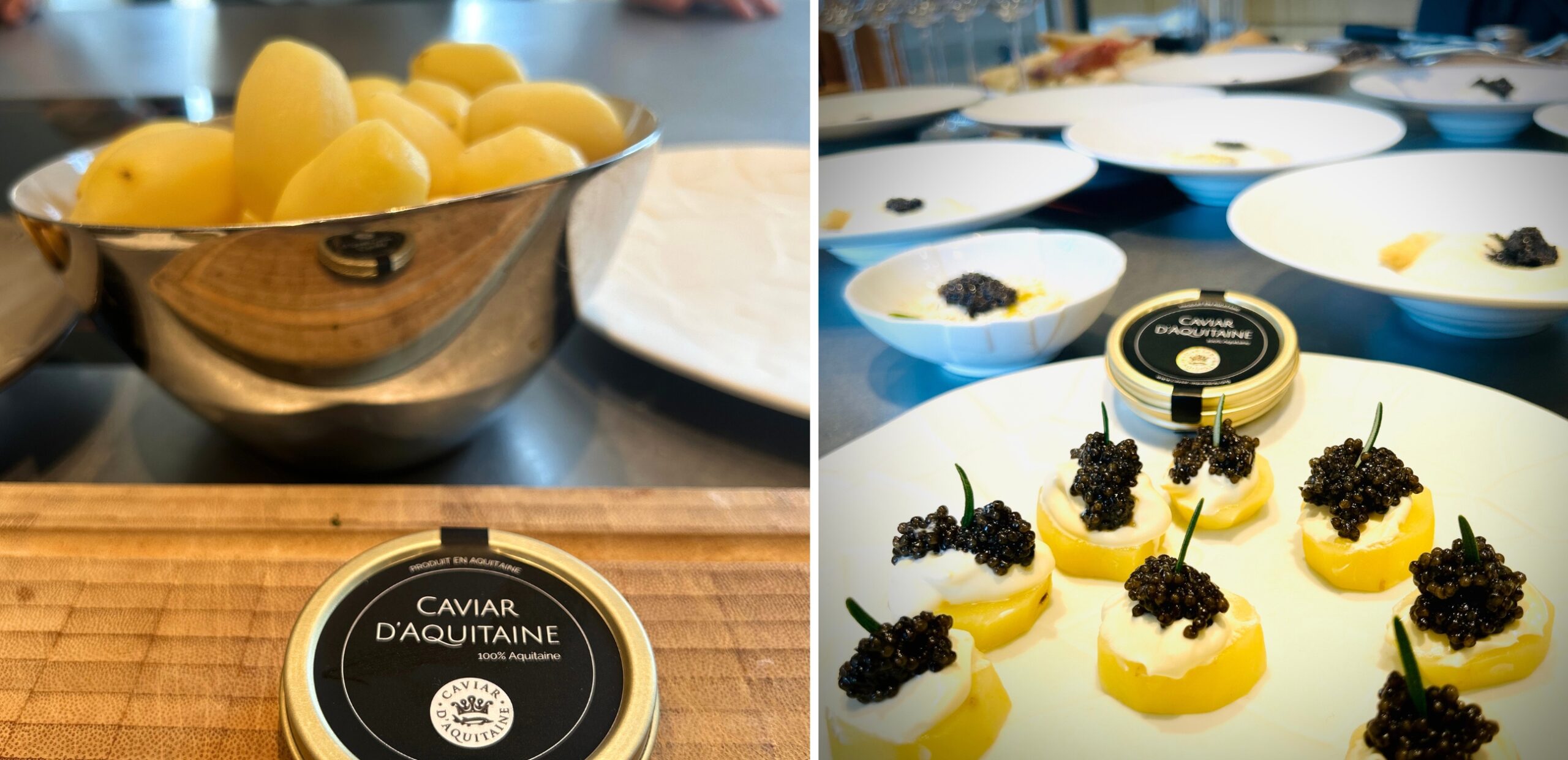 Pommes de terre au Caviar d'Aquitaine